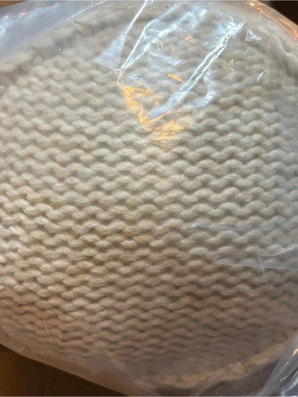 Cozy Cable Knit Throw Blanket - Cream